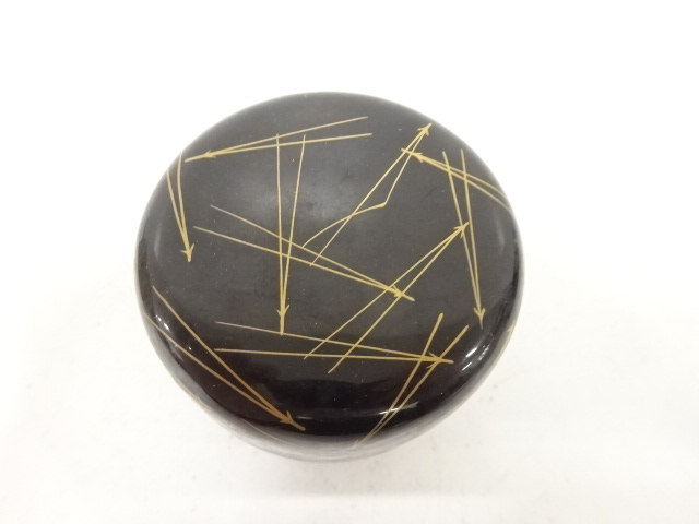  筑城筑良造　松葉　蒔絵　中棗